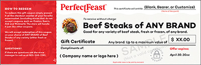 Beef Gift Certificate