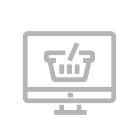 gray cart within a monitor icon