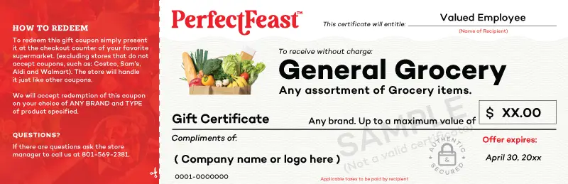 General Grocery Gift Certificate | Perfect Feast