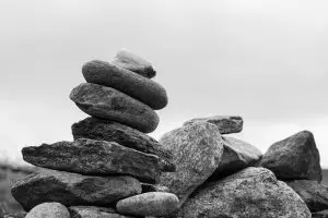 A Cairn representing work life balance and career milestones